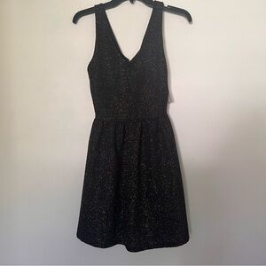Elegant Black and Gold Glitter Women's Dress